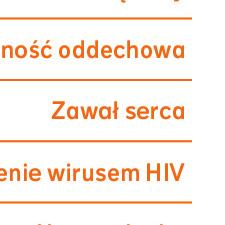 ubezpieczeniem. Przykład: Pierwszą chorobą jest zawał serca.