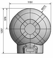 pieczenia 0,801 m 2 Wsad ok. 10-12 kg drewna a ok.