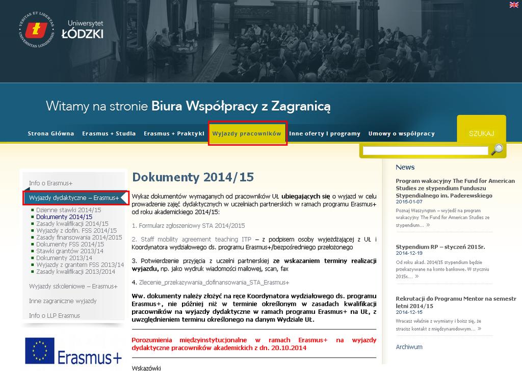 Strona BWZ UŁ