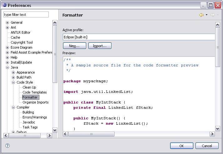 4. Formatowanie kodu w IDE - Eclipse Eclipse, jako środowisko do wytwarzania oprogramowania wspiera automatyczne formatowanie kodu.