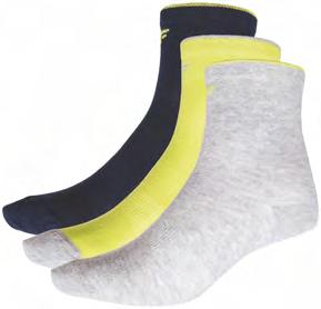 wool, 35% polypropylene, 29% polyamide, 1% elastane - noslip cuffs at the top - tighter ankle and arch and Achilles tendon protection - anatomically placed cushion zones reducing the pressure -