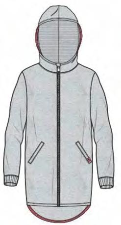 polyester polar fleece - integrated hood - zip closure - two side pockets - chin protector 89,99 PLN neon koral melanż 1992 neon coral