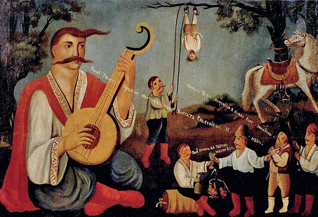 Kozak Mamaj w czasie koliszczyzny, Narodowe Muzeum Sztuki Ukrainy w Kijowie. W 1768 r.