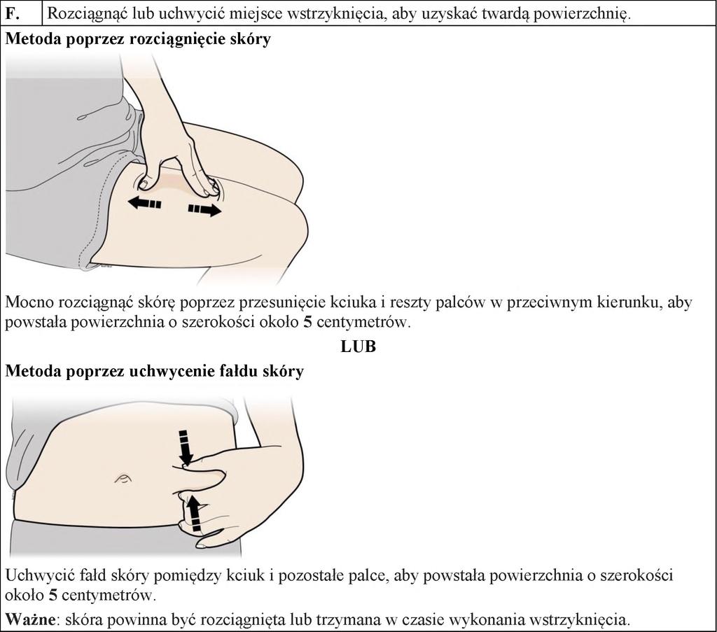 Nie wkładać żółtej nasadki z powrotem na