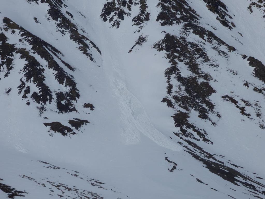 FOTOGRAFIE/ Photographies: Fot. 1. Lawina na stokach Fugla (Mateusz Mandat) Phot. 1. The avalanche on the slopes of Fugleberget (Mateusz Mandat) Fot.