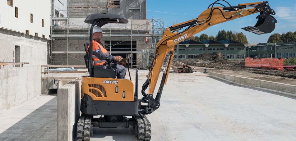 PRACUJ W BEZPIECZNYCH WARUNKACH NAJWAŻNIEJSZE BEZPIECZEŃSTWO Minikoparki serii C: bezpieczeństwo przede wszystkim ROPS/TOPS/FOPS: Wszystkie modele i wersje serii C są zgodne z wymaganiami