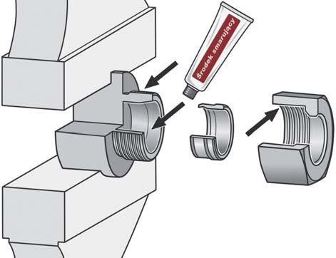 W przypadku ocynkowanych śrubunków z bezbarwną warstwą poślizgową można zrezygnować ze smarowania.