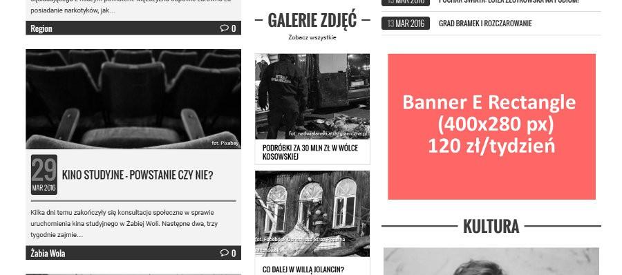 Baner E Rectangle (120 zł brutto/tydzień) baner zamieszczony w prawej kolumnie