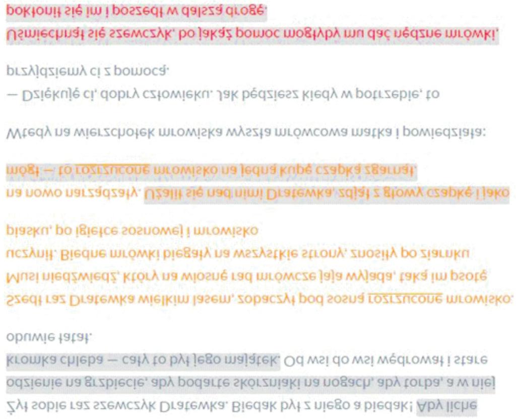 Możliwości zastosowania narzędzia do pomiaru zrozumiałości tekstu 11 Rys. 2. Fragment Szewczyka Dratewki w aplikacji Jasnopis (jasnopis.pl).