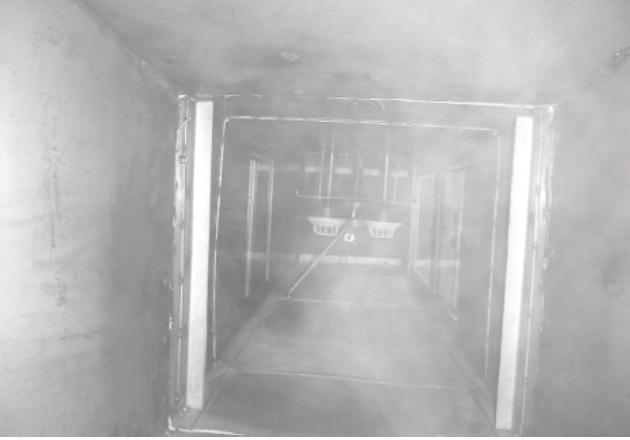 Fotografia wyglądu wnętrza tunelu pomiarowego