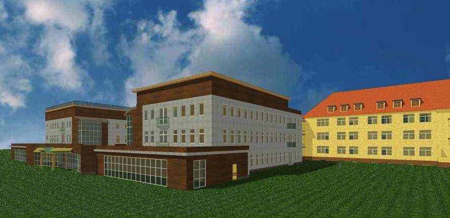 Projektowana dobudowa pomieści działy zabiegowe szpitala, których obecny stan techniczny i powierzchnia jaką zajmują w żadnym wypadku (nawet po przeprowadzeniu kapitalnych remontów) nie