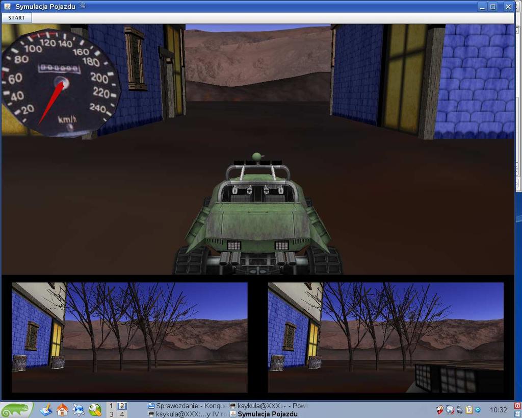 1 Opis wykonanego projektu Symulacja samochodu z kamerą stereowizyjną była pretekstem do napisania Engine u 3D, wykorzystującego opengl przy pomocy którego w szybki i intuicyjny sposób, można byłoby
