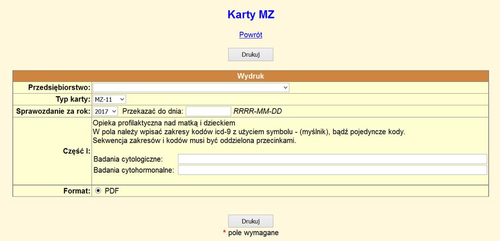 wyszukiwania Karty MZ. Rys. 1.