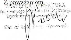 PAŃSTWOWY INSTYTUT GEOLOGICZNY JEDNOSTKA BADAWCZO-ROZWOJOWA, KRS 0000122099, REGON 000332133, NIP 525-000-80-40 00-975 Warszawa, ul. Rakowiecka 4, tel.