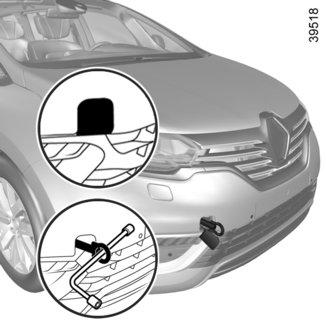 3 Należy używać wyłącznie punktów holowniczych znajdujących się z przodu 1 oraz z tyłu 4 (natomiast nie należy w żadnym wypadku używać do tego celu półosi lub jakiejkolwiek innej części pojazdu).