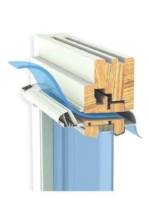 NAWIEWNIK KOLORY Nawiewnik jest prostym urządzeniem montowanym w oknie, odpowiedzialnym za doprowadzenie w sposób kontrolowany odpowiedniej ilości świeżego powietrza z zewnątrz do pomieszczeń w