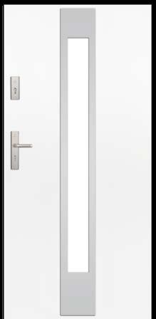 14 Drzwi stalowe 55 i 72 mm płytkotłoczone Przeszklenia S36 ramka INOX spieniony