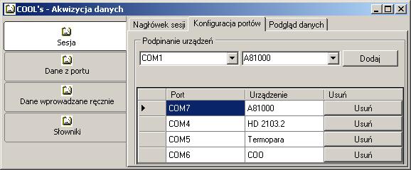 System wspomagający ocenę emisji CO 2 ze zwałowisk odpadów powęglowych 7 pliku konfiguracyjnego (domyślna konfiguracja) bądź też na podstawie danych wprowadzonych przez użytkownika. 4.3.