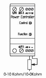 the input will not be damaged if the 24 V supply by mistake is connected to the signal input.control input terminals are marked with +and - correct polarity must be observed.