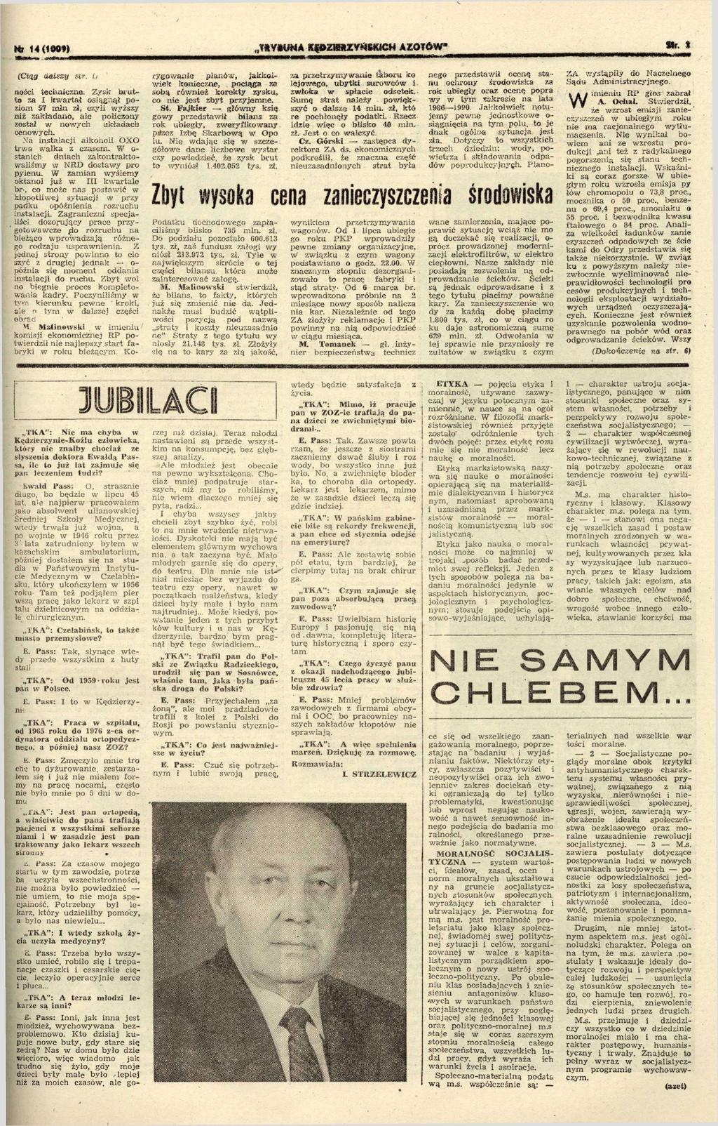 \ Nr (Cąg dalsy Sr. S TftYlUNA KfOKKY^SKCH A 0 T 6 W " 14(1099) sr. h nośc techncne.