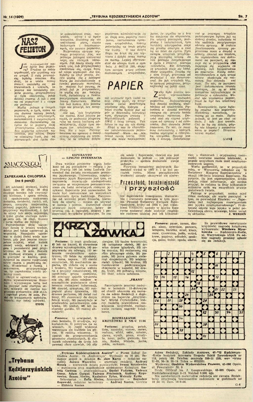 Nf NAS FEleton uk na/ ż/ce be paperu? Trudno to sobe yobrać, ae yslmy ne eo umysł. całą penoścą byłoby smutno.