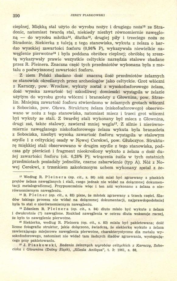 390 JERZY PIASKOWSKI cieplnej.