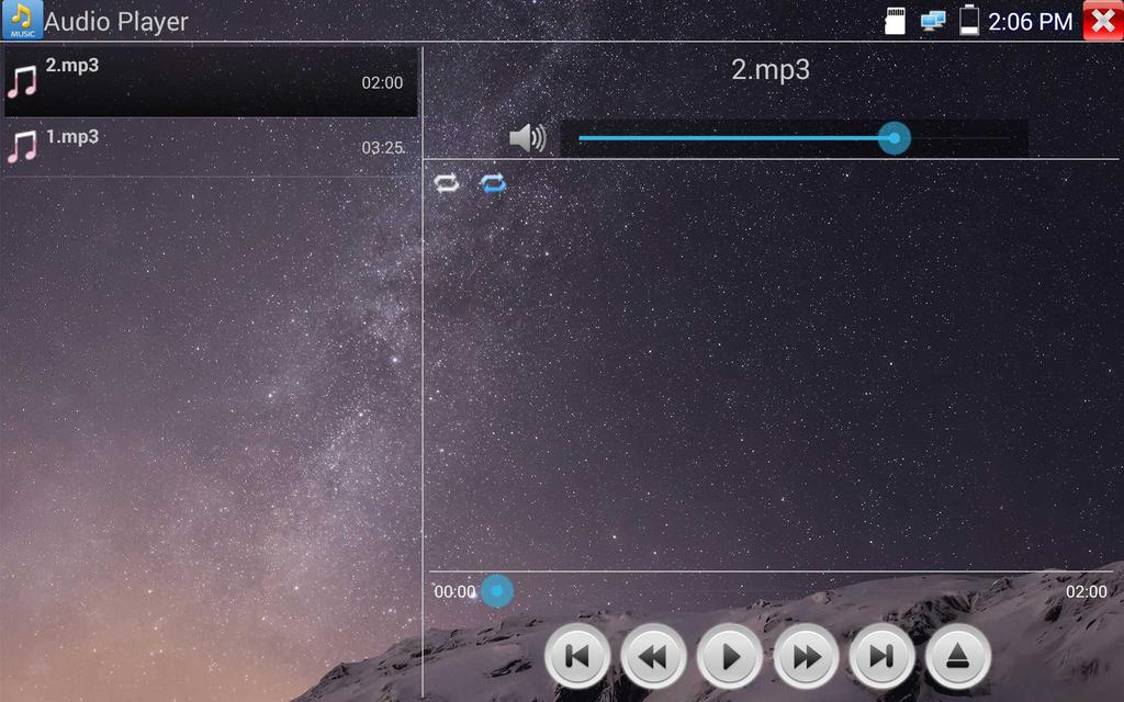 Odtwarzacz audio obsługuje tylko pliki audio w formacie MP3.