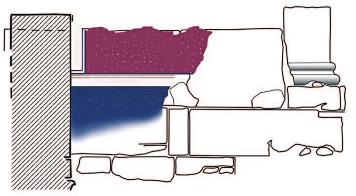 reconstruction of paintings (1 st phase) on Wall W 101 (elaborated by r. Tusznio). ryc. 81.