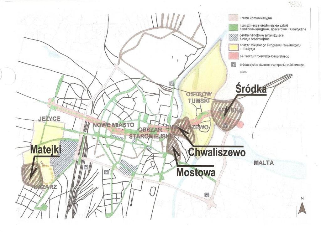 miasto programu kulturalno-turystycznego. Ulica Matejki z secesyjną zabudową położona jest w północno-zachodniej części miasta, w dzielnicy Łazarz (ryc. 1)