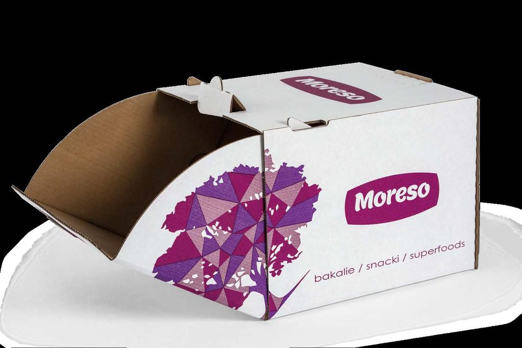 Marka MORESO to również wysokiej jakości bakalie dostępne w opakowaniach  Mak niebieski 340 mm Mieszanka studencka 275 mm