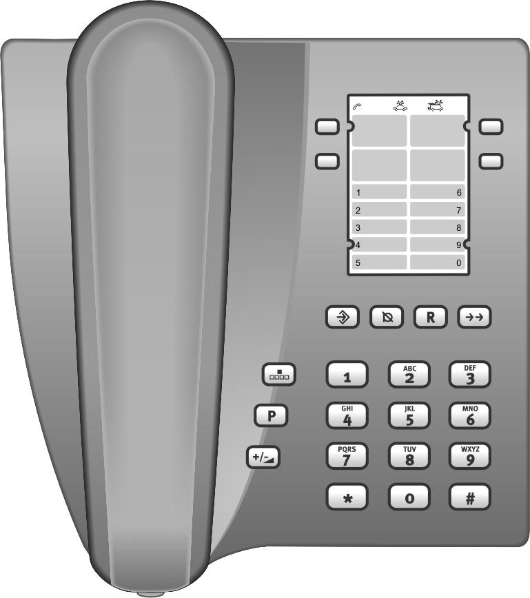 EN / FR / / HU Gigaset 5005* 1 8 7 2 3 6 5 4 1 Repertory keys 2 Recall key 3 Redial key 4 Handset volume control key 5 Pause key 6 Speed dial key 7 Set key 8 Mute key 1 Touches d'accès rapide 2