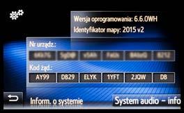 12.7. Numer urządzenia, wersja zainstalowanego oprogramowania oraz identyfikator mapy l Naciśnij przycisk SETUP. l Wybierz opcję Ogólne.