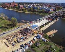 długości 1,8 km Wartość robót: 70 mln PLN Bridge over Nogat River in Malbork 10.2014-10.