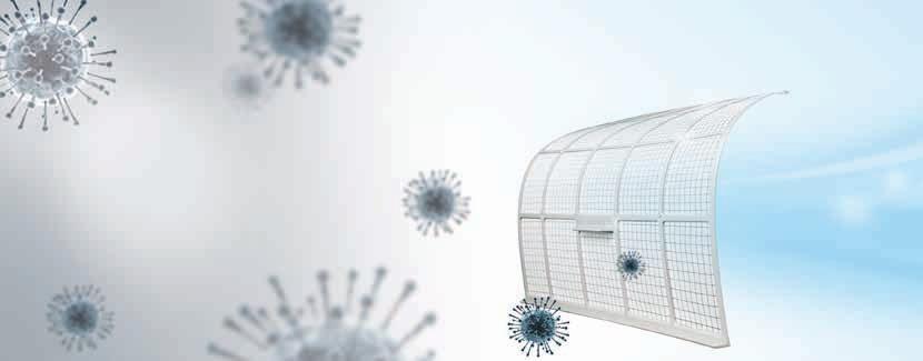 Zdrowe powietrze Filtr antybakteryjny Ochrona przed kurzem i bakteriami Struktura wstępnego filtra