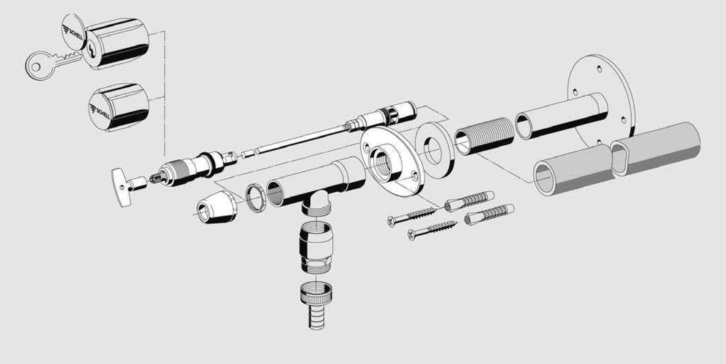 Części zamienne do armatury zewnętrznej mrozoodpornej SCHELL POLAR II Set Grupa 39 Stożek uszczelniający