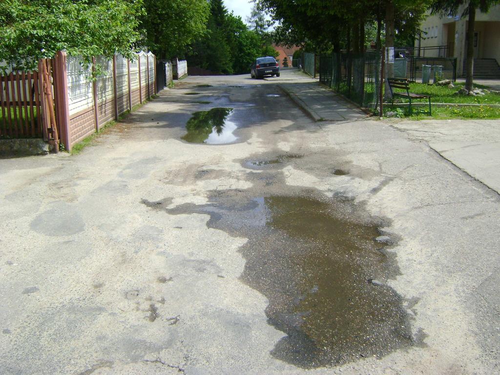 Gmina Lubawa Fragment drogi przy której ma powstać nowy chodnik