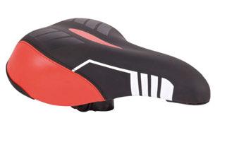 SE-DEO31 czarno-szare siodełko elastomer Uniwersalne siodło rowerowe z jarzmem. Wymiary 245 x 190 mm i waga 774 g. Siodło osadzone na elastomerach zwiększających komfort jazdy.