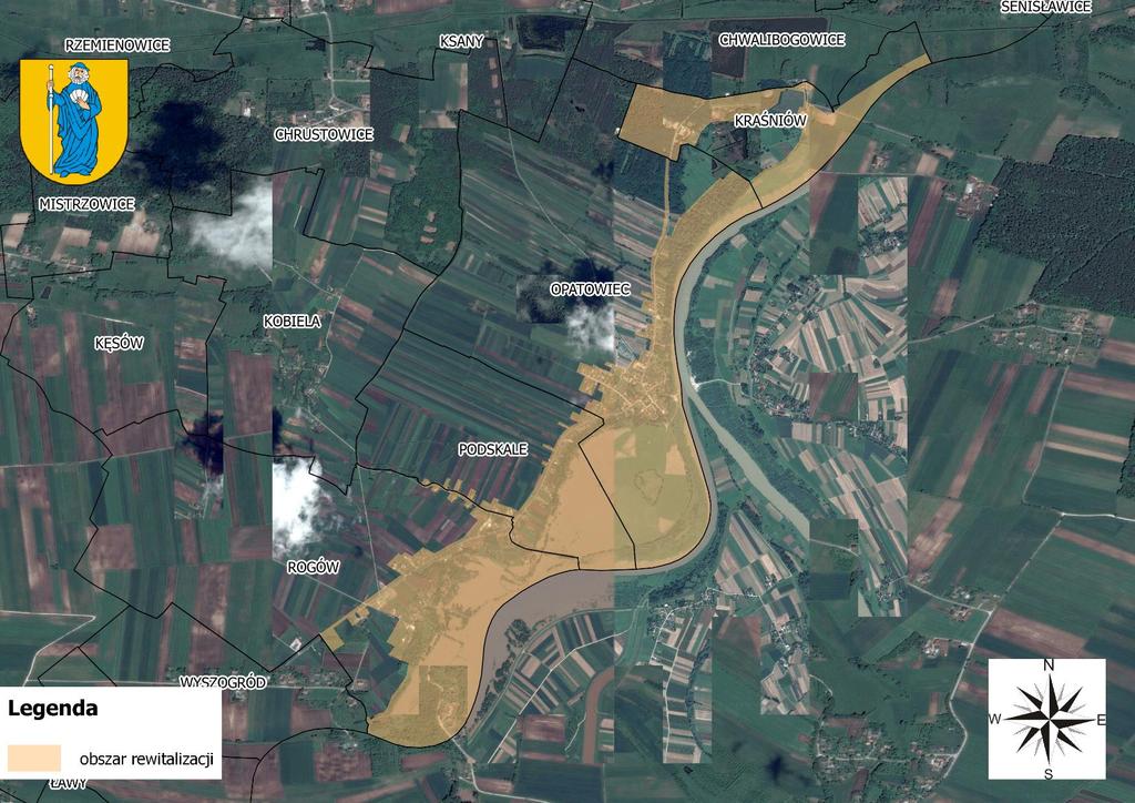 Mapa 13 Granice wyznaczonego obszaru rewitalizacji na terenie Gminy