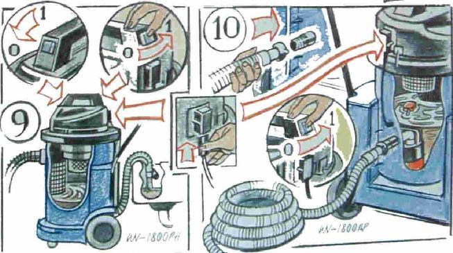 8 Czynności przy opróżnianiu odkurzacza WV wyposażonego