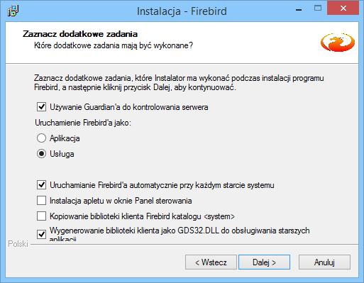 Wersja instalacyjna serwera bazy danych znajduje się na płycie instalacyjnej programu GSW!!! UWAGA!