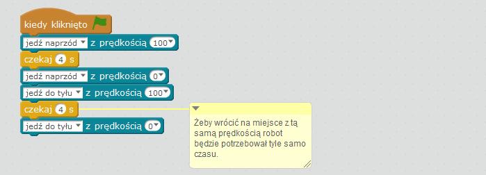 koła robota - na starcie ustawiamy robota dokładnie kołami na linii i podobnie kończymy przejazd.