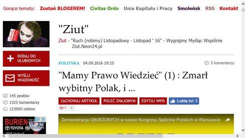 "Kongres Gabinetu Cieni & Soros Party" Ziut - Blok Narodowy Polski, 04.09.