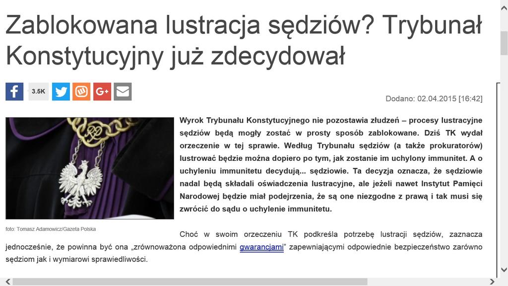 obecnie władza wykonawcza chce mieć - przynajmniej w jakimś stopniu - wpływ na to, czy ktoś będzie sędzią.