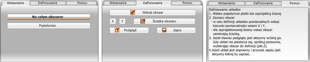 5. Tworzenie i zapisywanie układów płytek Tworzenie własnych układów jest jedną z najtrudniejszych czynności podczas projektowania przy użyciu płytek ceramicznych, ze względu na konieczność