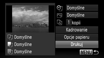 Drukowanie zdjęć Wybierz ikonę 2. Po naciśnięciu przycisku m wybierz ikonę 2 za pomocą przycisków op lub pokrętła Â, a następnie naciśnij ponownie przycisk m. Wydrukuj zdjęcia.