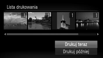 Drukowanie dodanych zdjęć Zdjęcia dodane do listy drukowania można drukować, podłączając aparat do drukarki zgodnej ze standardem PictBridge (str. 136 139).
