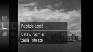 Menu FUNC. podstawowa obsługa Menu ø służy do konfigurowania często używanych funkcji. Pozycje i ustawienia zmieniają się w zależności od trybu fotografowania iwyświetlania (str. 166-169).