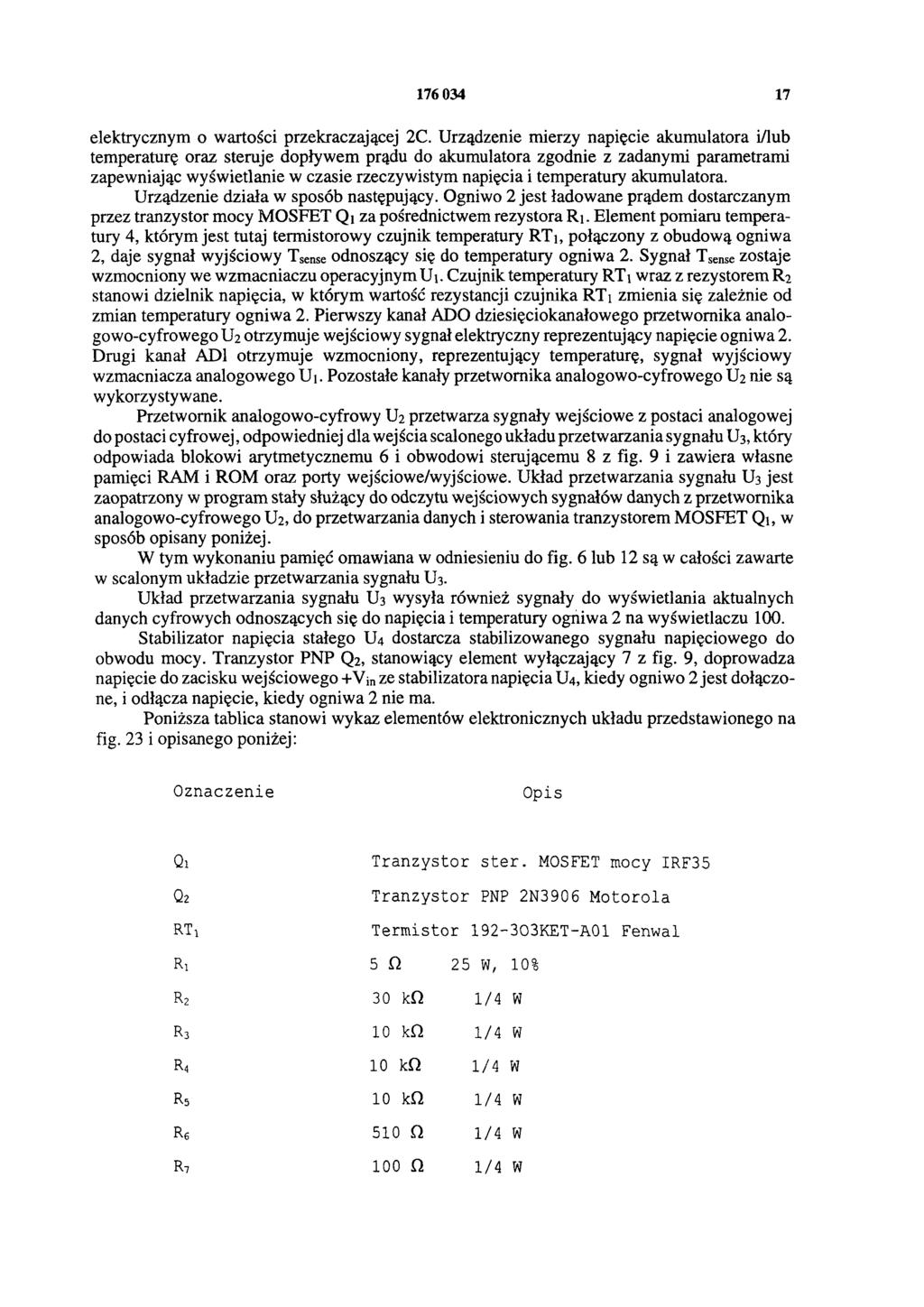176 034 17 elektrycznym o wartości przekraczającej 2C.