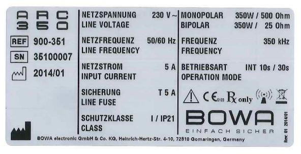 Pos: 20 /679-BOWA/HF- Ger äte/arc 300/350/5 Vorbereitung/U E_Vorbereitung @ 4\ mod_12