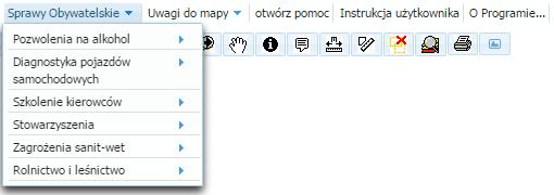1.3.2 Menu programu Menu programu zawiera opcje unikalne dla danego modułu.